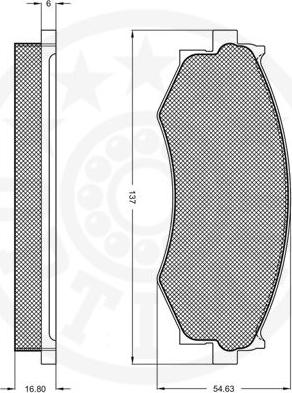 Optimal 9723 - Комплект спирачно феродо, дискови спирачки vvparts.bg