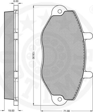 Optimal 9770 - Комплект спирачно феродо, дискови спирачки vvparts.bg