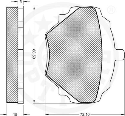 Optimal 6551 - Комплект спирачно феродо, дискови спирачки vvparts.bg