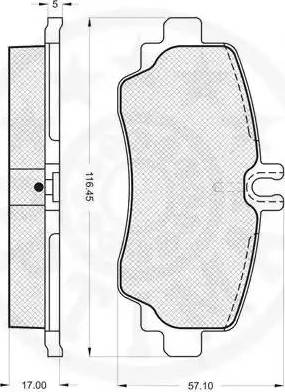 Optimal 65022 - Комплект спирачно феродо, дискови спирачки vvparts.bg