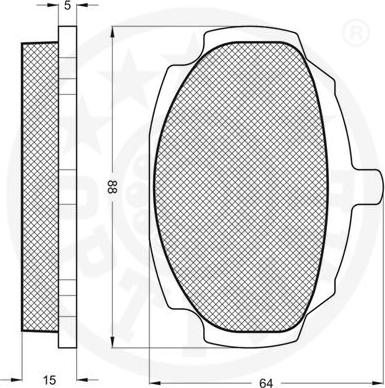 Optimal 6112 - Комплект спирачно феродо, дискови спирачки vvparts.bg