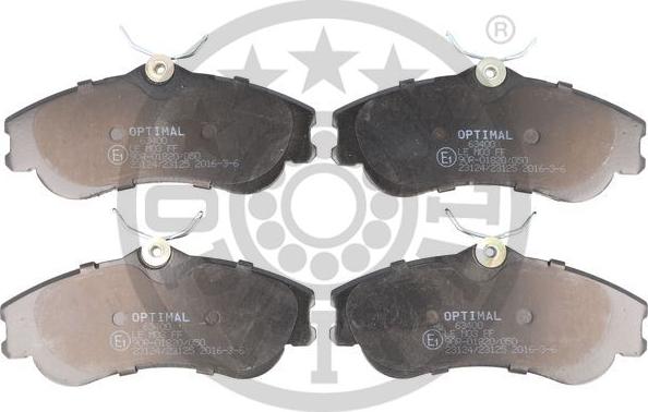 Optimal BP-63400 - Комплект спирачно феродо, дискови спирачки vvparts.bg