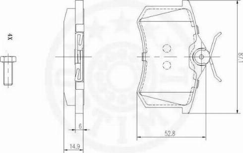 Optimal 10094 - Комплект спирачно феродо, дискови спирачки vvparts.bg