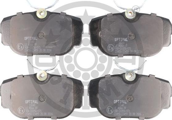 Optimal 10048 - Комплект спирачно феродо, дискови спирачки vvparts.bg