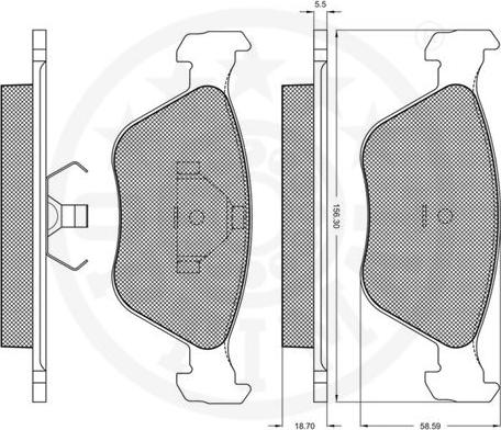 Optimal 10042 - Комплект спирачно феродо, дискови спирачки vvparts.bg