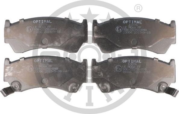 Optimal BP-10076 - Комплект спирачно феродо, дискови спирачки vvparts.bg