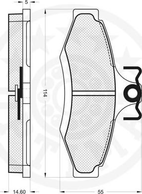 Optimal 10197 - Комплект спирачно феродо, дискови спирачки vvparts.bg