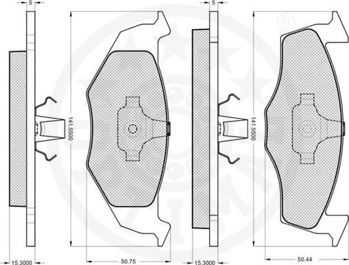 Optimal 10188 - Комплект спирачно феродо, дискови спирачки vvparts.bg