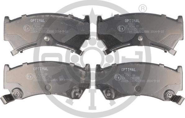 Optimal BP-10183 - Комплект спирачно феродо, дискови спирачки vvparts.bg
