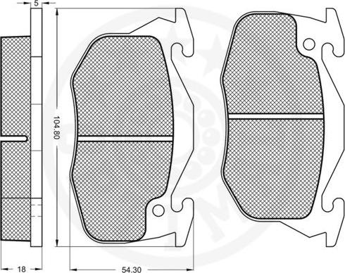 Optimal 10134 - Комплект спирачно феродо, дискови спирачки vvparts.bg