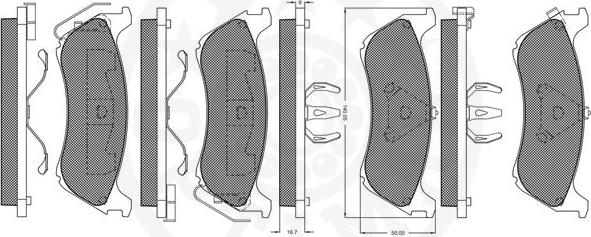 Optimal 10315 - Комплект спирачно феродо, дискови спирачки vvparts.bg