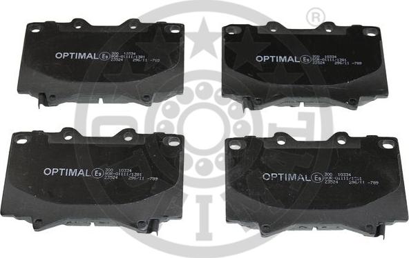 Optimal 10334 - Комплект спирачно феродо, дискови спирачки vvparts.bg