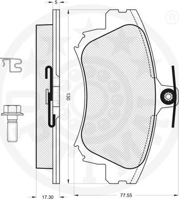 Optimal 10335 - Комплект спирачно феродо, дискови спирачки vvparts.bg