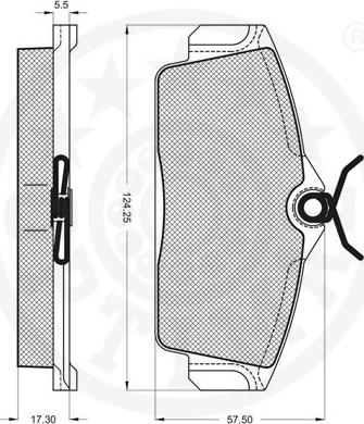 Optimal 10337 - Комплект спирачно феродо, дискови спирачки vvparts.bg