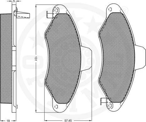 Optimal 10207 - Комплект спирачно феродо, дискови спирачки vvparts.bg