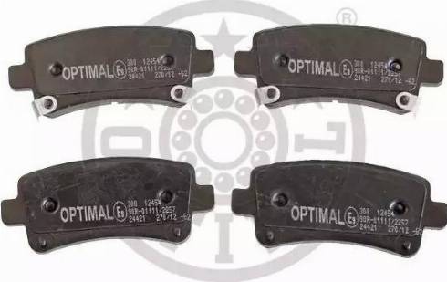 Optimal 12454 - Комплект спирачно феродо, дискови спирачки vvparts.bg