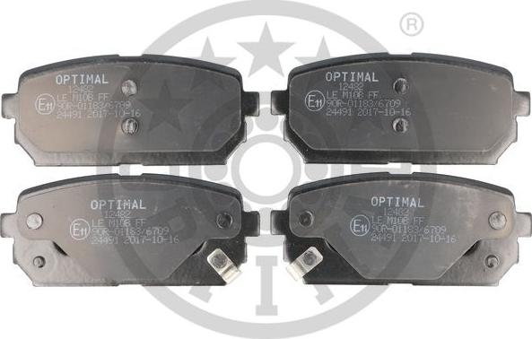 Optimal BP-12482 - Комплект спирачно феродо, дискови спирачки vvparts.bg