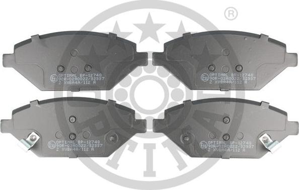 Optimal BP-12478 - Комплект спирачно феродо, дискови спирачки vvparts.bg