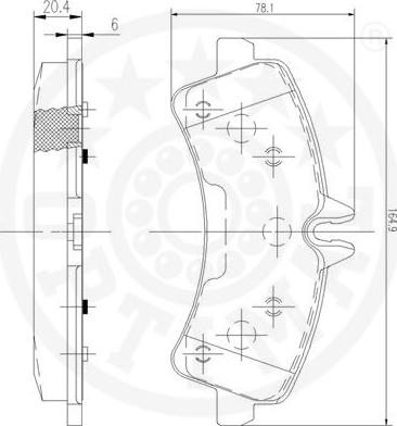 Optimal 12472 - Комплект спирачно феродо, дискови спирачки vvparts.bg