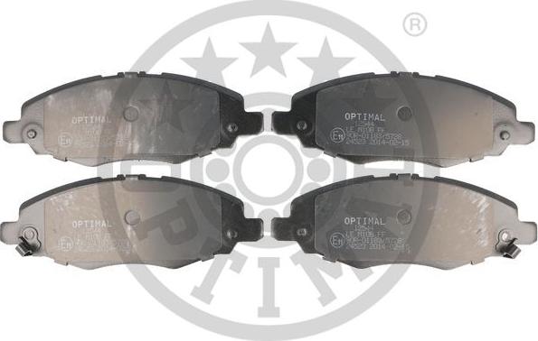 Optimal BP-12544 - Комплект спирачно феродо, дискови спирачки vvparts.bg