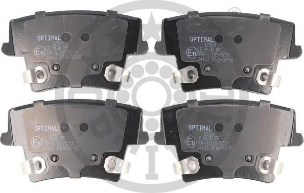 Optimal 12569 - Комплект спирачно феродо, дискови спирачки vvparts.bg