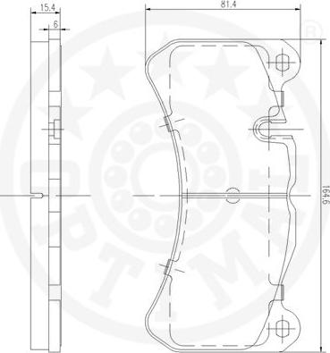 Optimal 12518 - Комплект спирачно феродо, дискови спирачки vvparts.bg