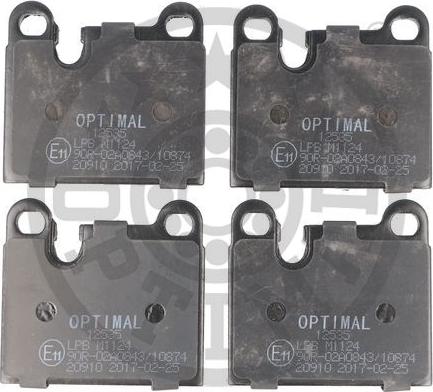 Optimal 12535 - Комплект спирачно феродо, дискови спирачки vvparts.bg