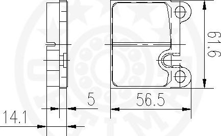 Optimal 12535 - Комплект спирачно феродо, дискови спирачки vvparts.bg