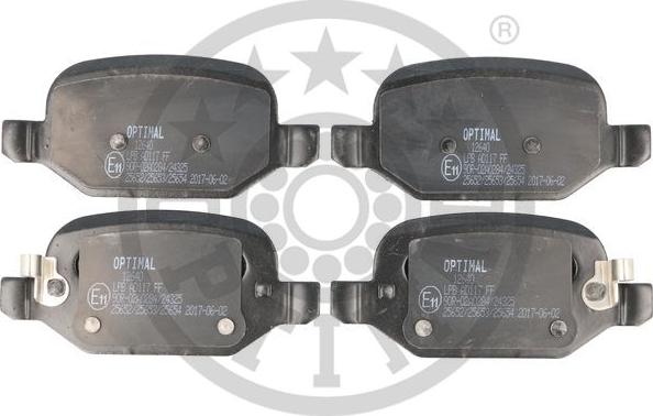 Optimal BP-12640 - Комплект спирачно феродо, дискови спирачки vvparts.bg