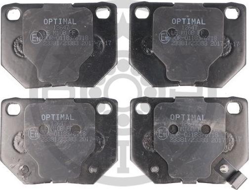 Optimal 12647 - Комплект спирачно феродо, дискови спирачки vvparts.bg