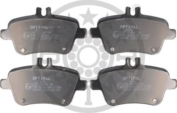 Optimal BP-12606 - Комплект спирачно феродо, дискови спирачки vvparts.bg