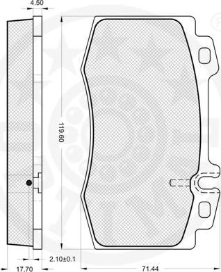 Optimal 12097 - Комплект спирачно феродо, дискови спирачки vvparts.bg