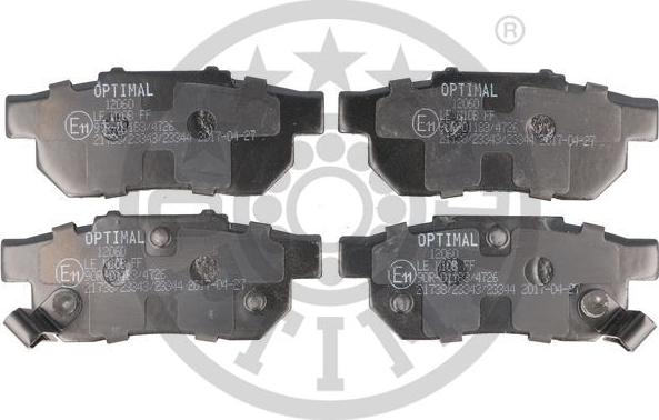 Optimal BP-12060 - Комплект спирачно феродо, дискови спирачки vvparts.bg