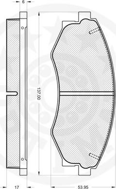 Optimal 12063 - Комплект спирачно феродо, дискови спирачки vvparts.bg