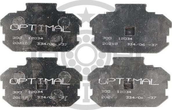 Optimal 12034 - Комплект спирачно феродо, дискови спирачки vvparts.bg
