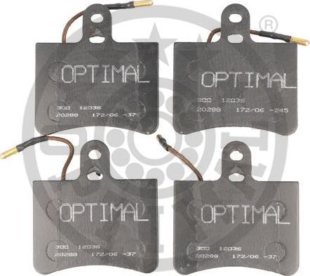 Optimal 12036 - Комплект спирачно феродо, дискови спирачки vvparts.bg