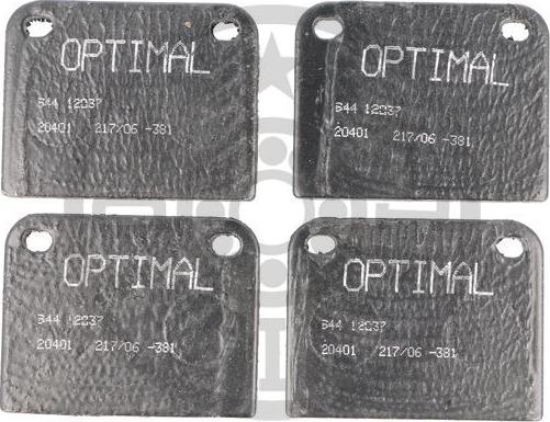 Optimal 12037 - Комплект спирачно феродо, дискови спирачки vvparts.bg