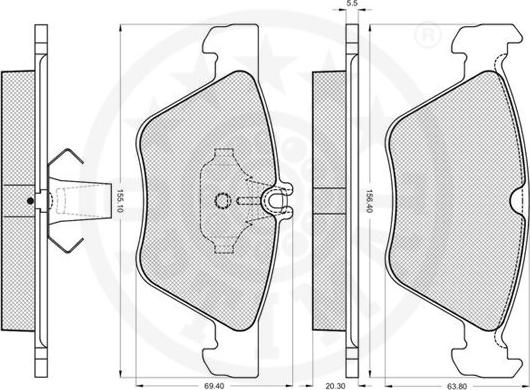 Optimal 12071 - Комплект спирачно феродо, дискови спирачки vvparts.bg