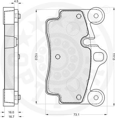 Optimal 12186 - Комплект спирачно феродо, дискови спирачки vvparts.bg