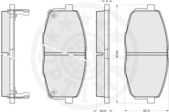 Optimal 12135 - Комплект спирачно феродо, дискови спирачки vvparts.bg