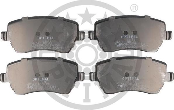 Optimal BP-12131 - Комплект спирачно феродо, дискови спирачки vvparts.bg