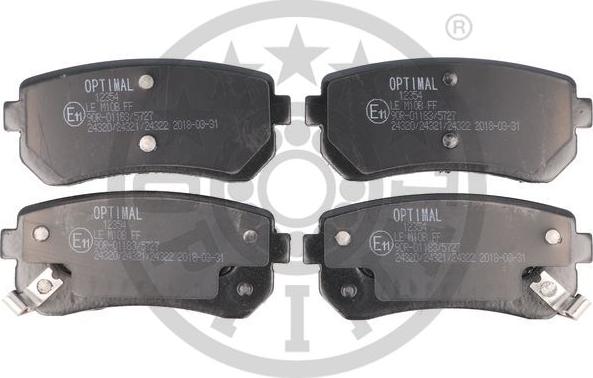 Optimal BP-12354 - Комплект спирачно феродо, дискови спирачки vvparts.bg