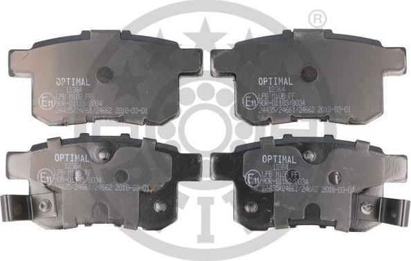 Optimal BP-12364 - Комплект спирачно феродо, дискови спирачки vvparts.bg