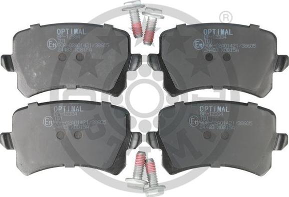 Optimal 12334 - Комплект спирачно феродо, дискови спирачки vvparts.bg