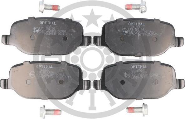 Optimal 12320 - Комплект спирачно феродо, дискови спирачки vvparts.bg