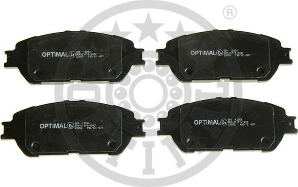 Optimal 12254 - Комплект спирачно феродо, дискови спирачки vvparts.bg