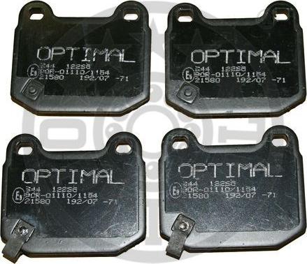 Optimal 12265 - Комплект спирачно феродо, дискови спирачки vvparts.bg