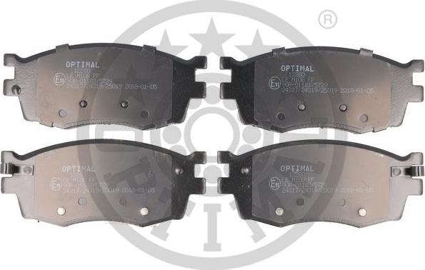 Optimal BP-12280 - Комплект спирачно феродо, дискови спирачки vvparts.bg