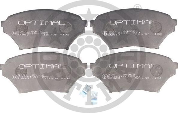 Optimal BP-85002 - Комплект спирачно феродо, дискови спирачки vvparts.bg