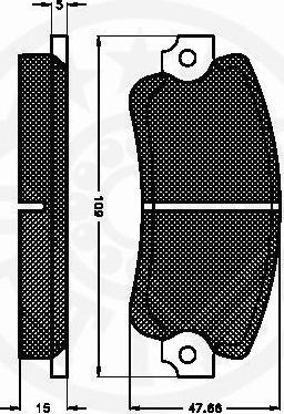 Optimal 3500 - Комплект спирачно феродо, дискови спирачки vvparts.bg